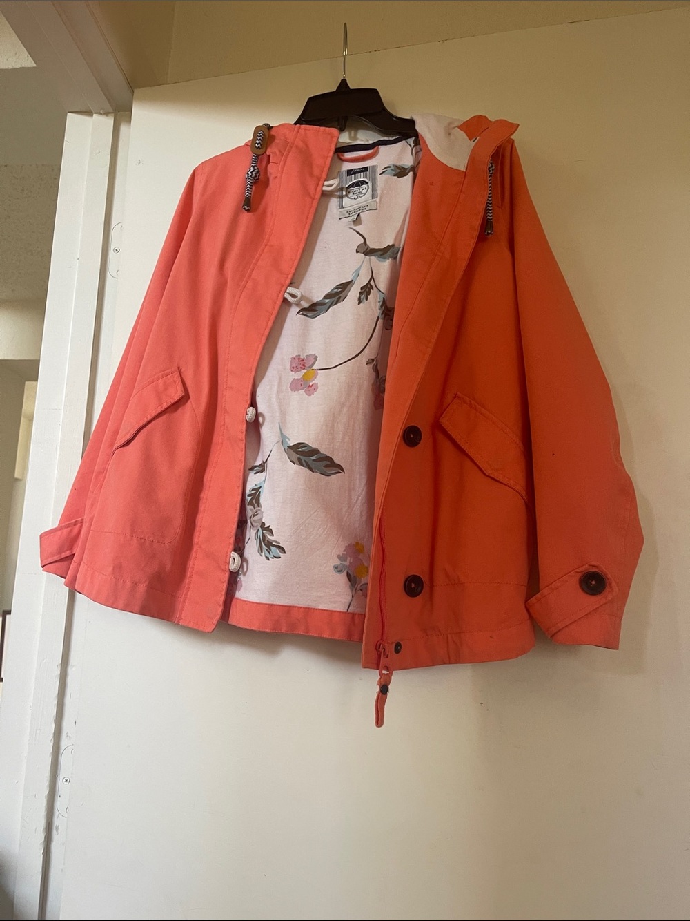 Joules Womens Coral Waterproof Hooded Jacket - Size Small (4)
